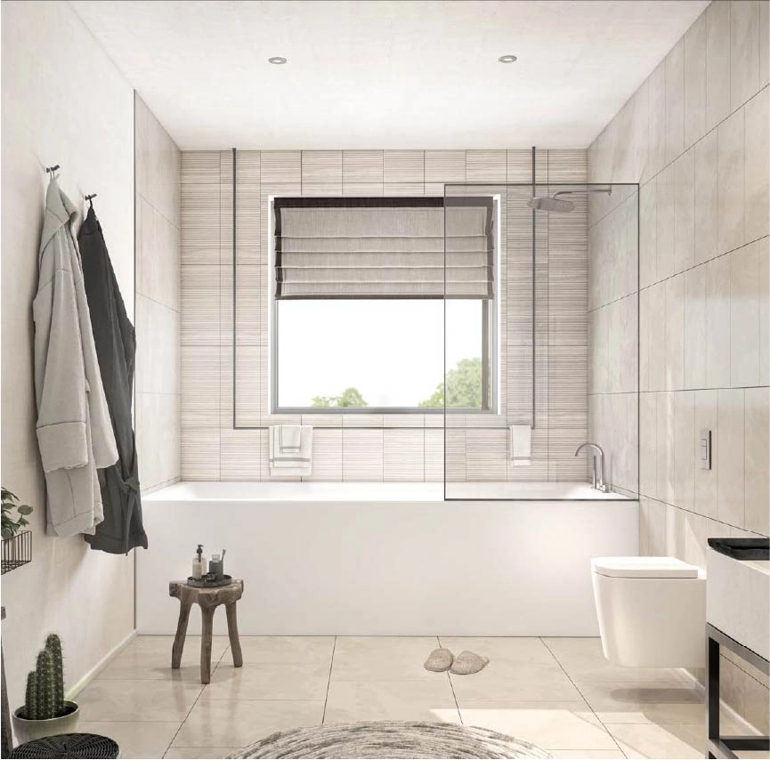 Spacious bedroom with smart climate control in The Sustainable City villa